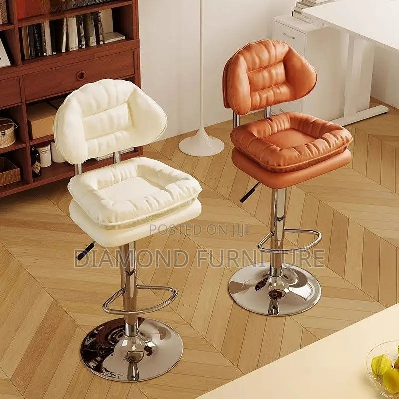 Bar Stool; Swivel Leather Bar Stools