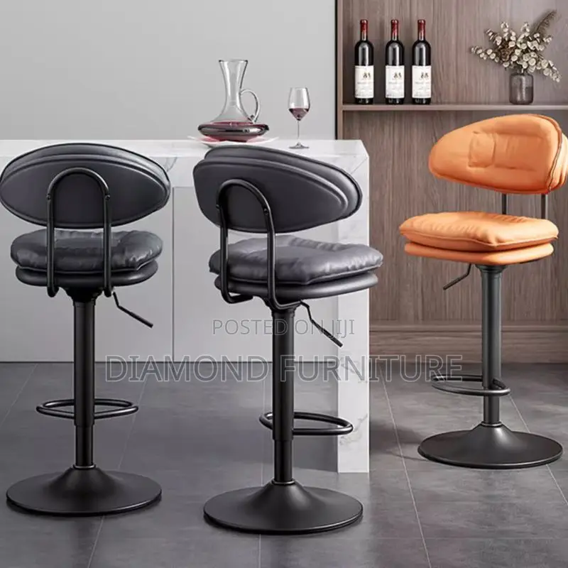 Bar Stool; Swivel Leather Bar Stools