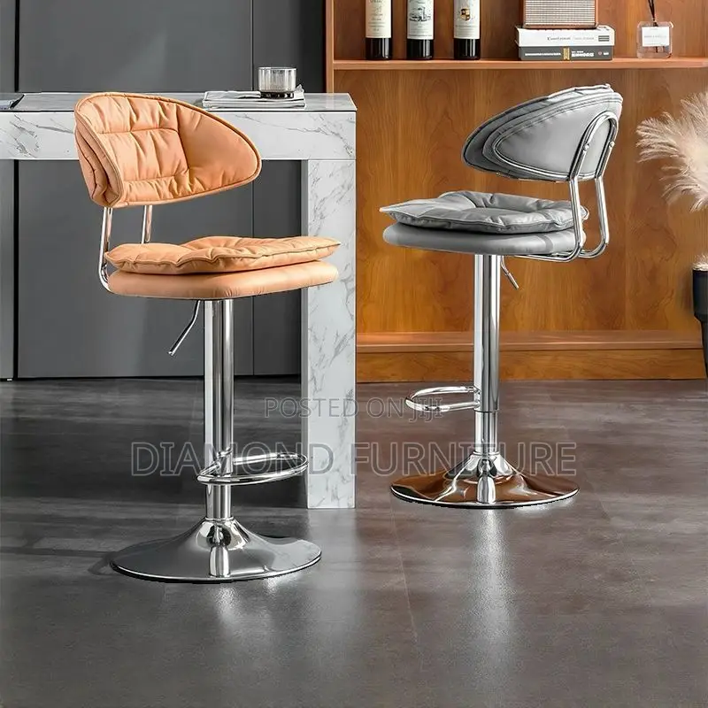 Bar Stool; Swivel Leather Bar Stools