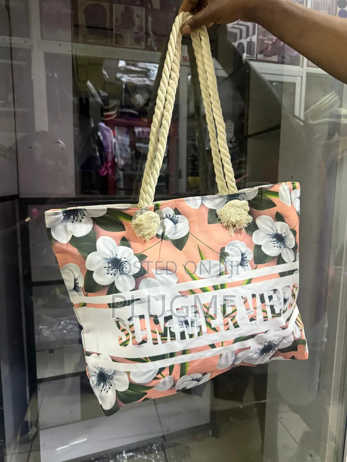 Summer Vibes' Large Capacity Women Beach/ Market Bag
