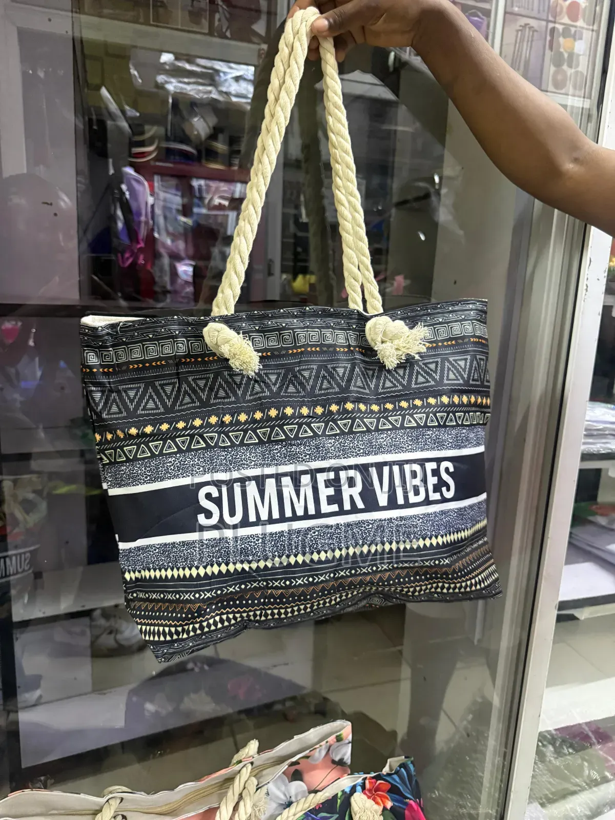 Summer Vibes' Large Capacity Women Beach/ Market Bag