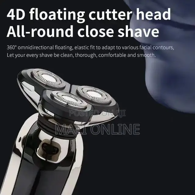Kezu Kz-9911 Electric Rotary Shaver For Men Rechargeable Beard Razor
