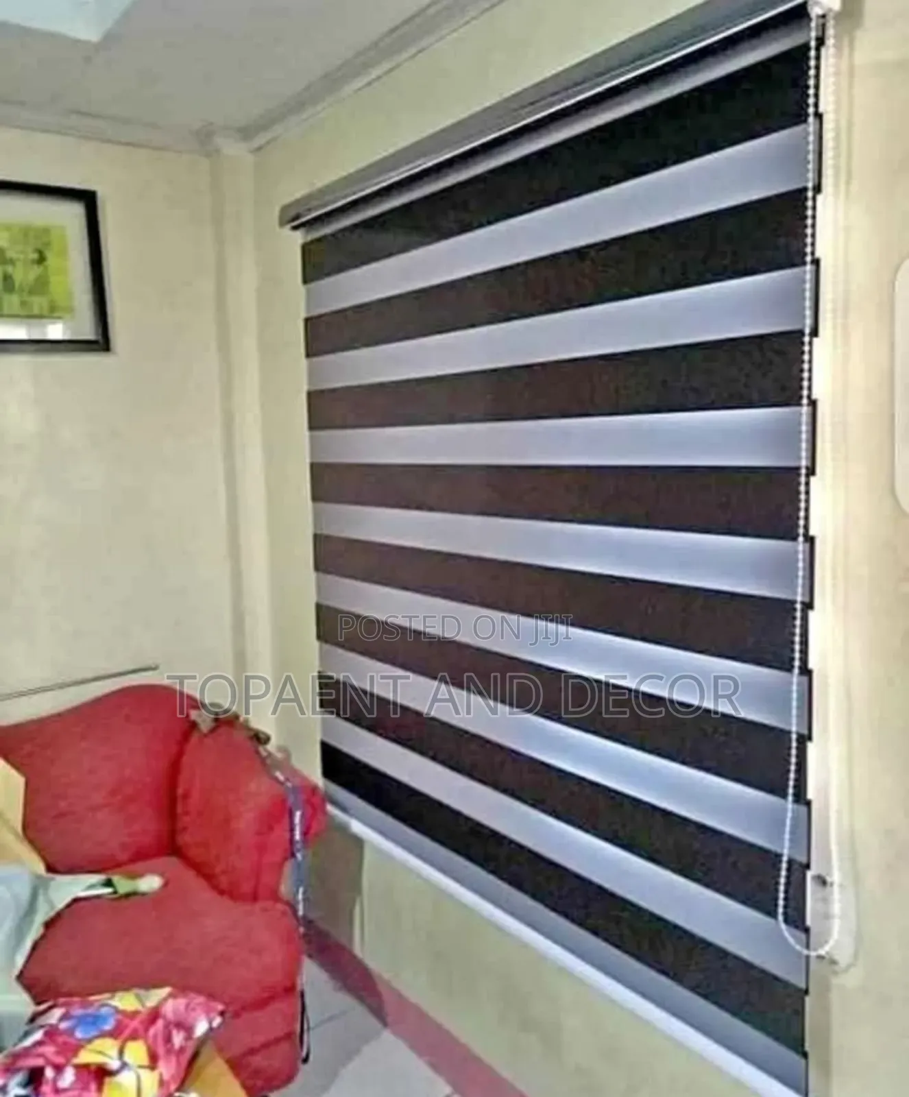 Decorative Fabric Horizontal Window Blinds Custom Fit