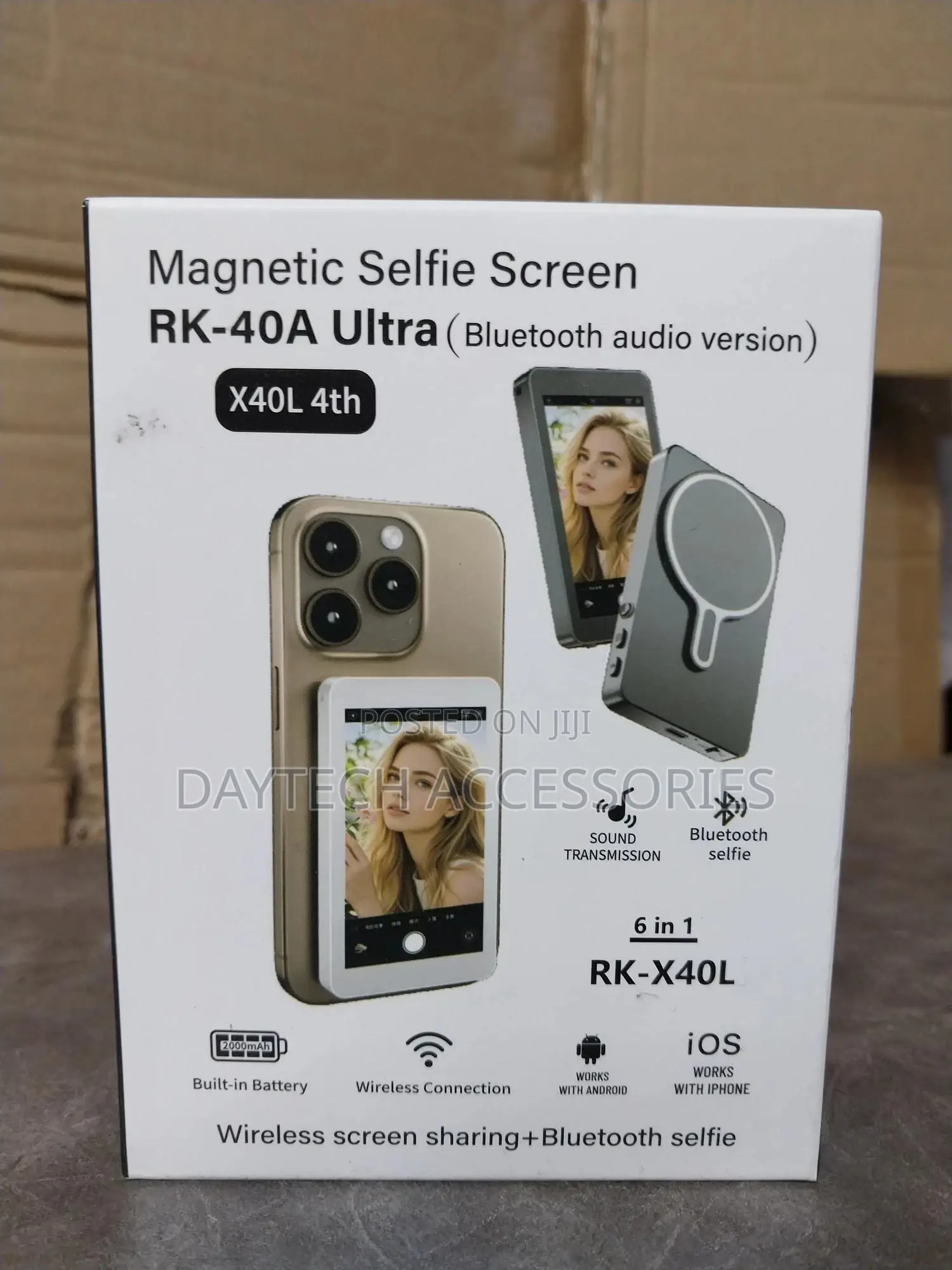 Rk-X40f Ultra Phone Selfie Monitor Screen for iPhone Rear Camera Vlog