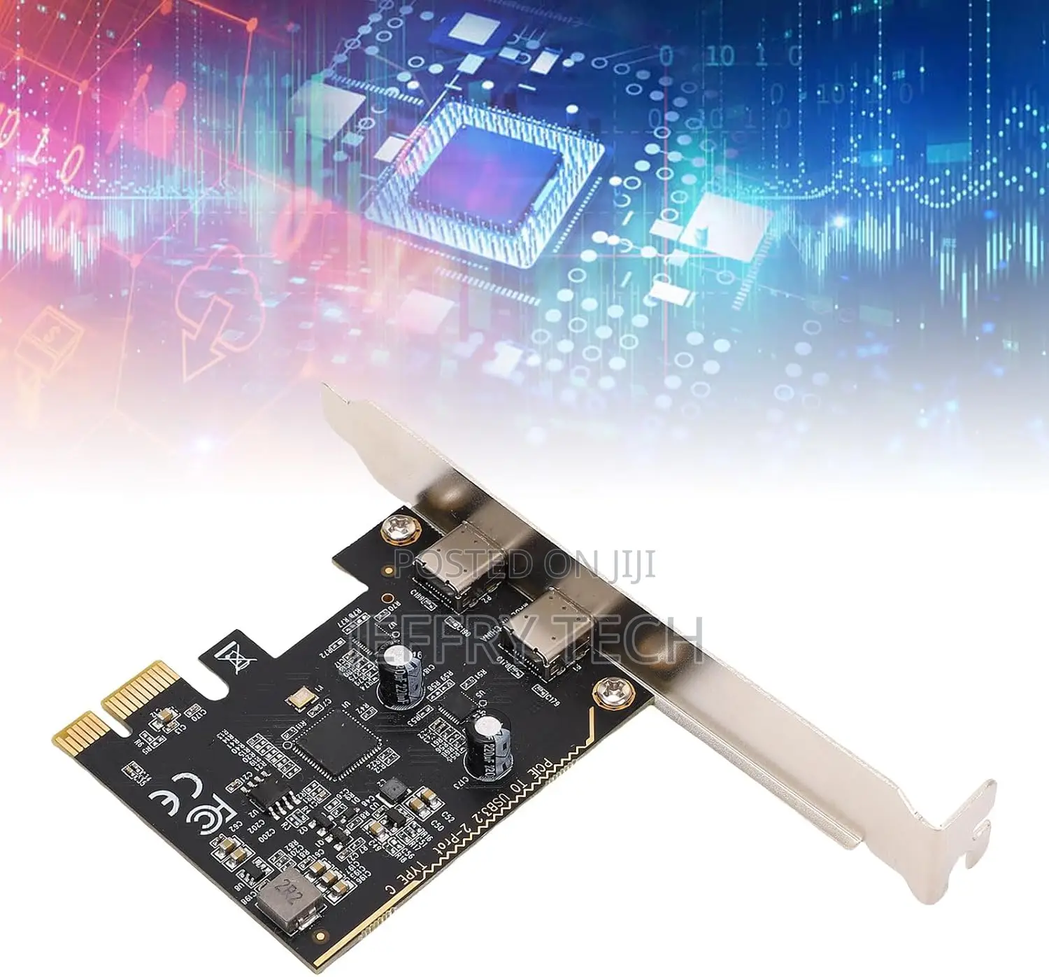 Dual Usb C Pcie Expansion Card High Speed Type C Adapter