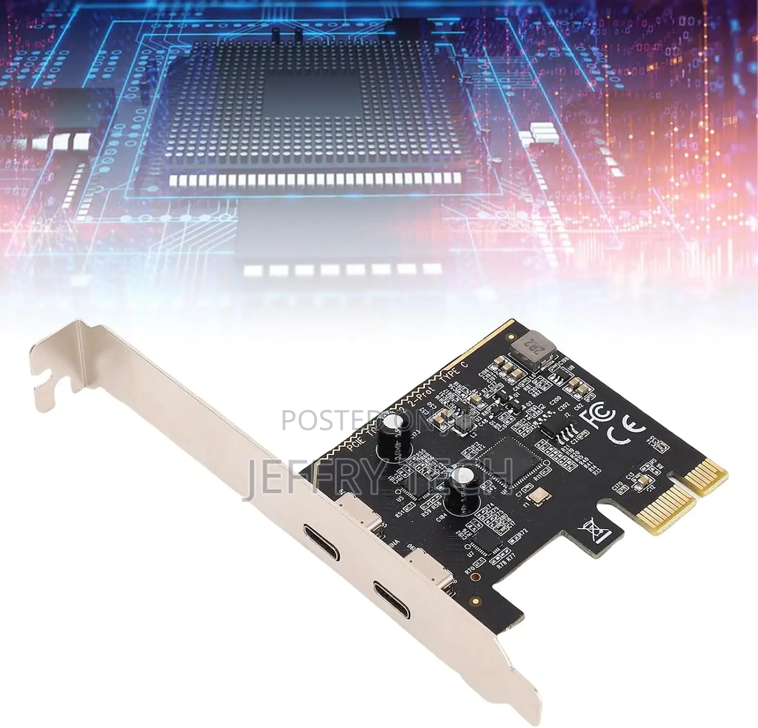 Dual Usb C Pcie Expansion Card High Speed Type C Adapter