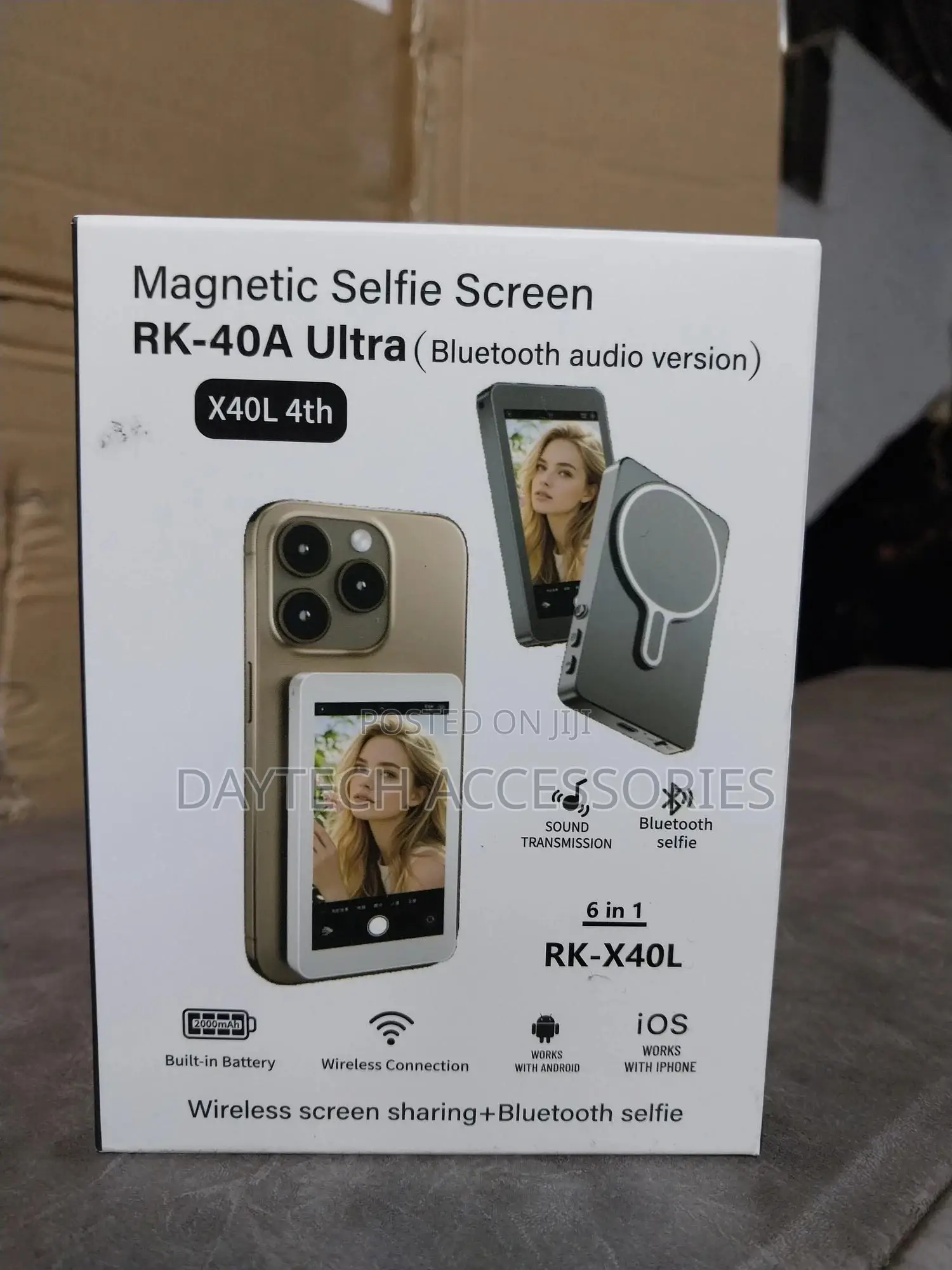 Rk-X40f Ultra Phone Selfie Monitor Screen for iPhone Rear Camera Vlog