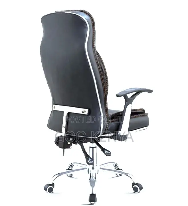 Office Chair; Generic Black Leather Office Chair
