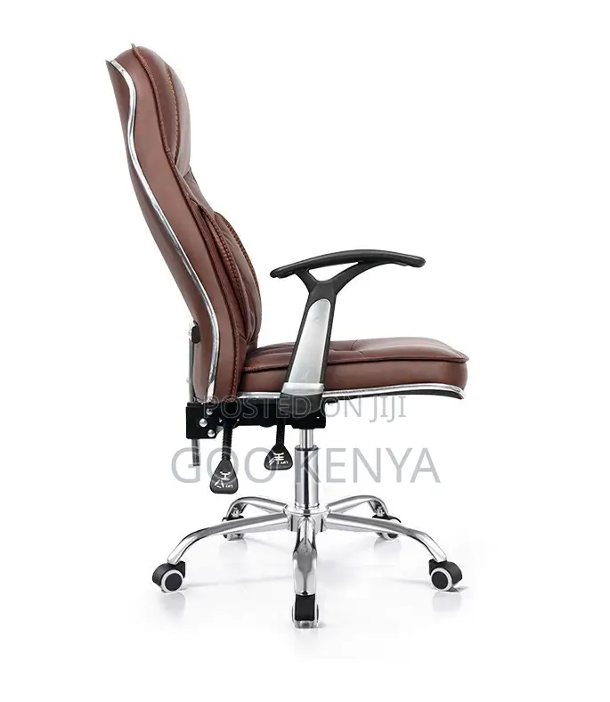 Office Chair; Generic Black Leather Office Chair