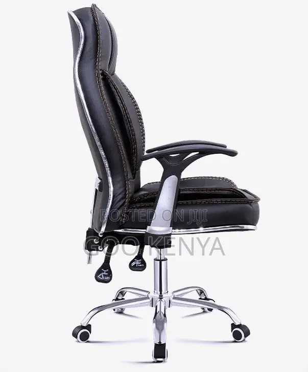 Office Chair; Generic Black Leather Office Chair