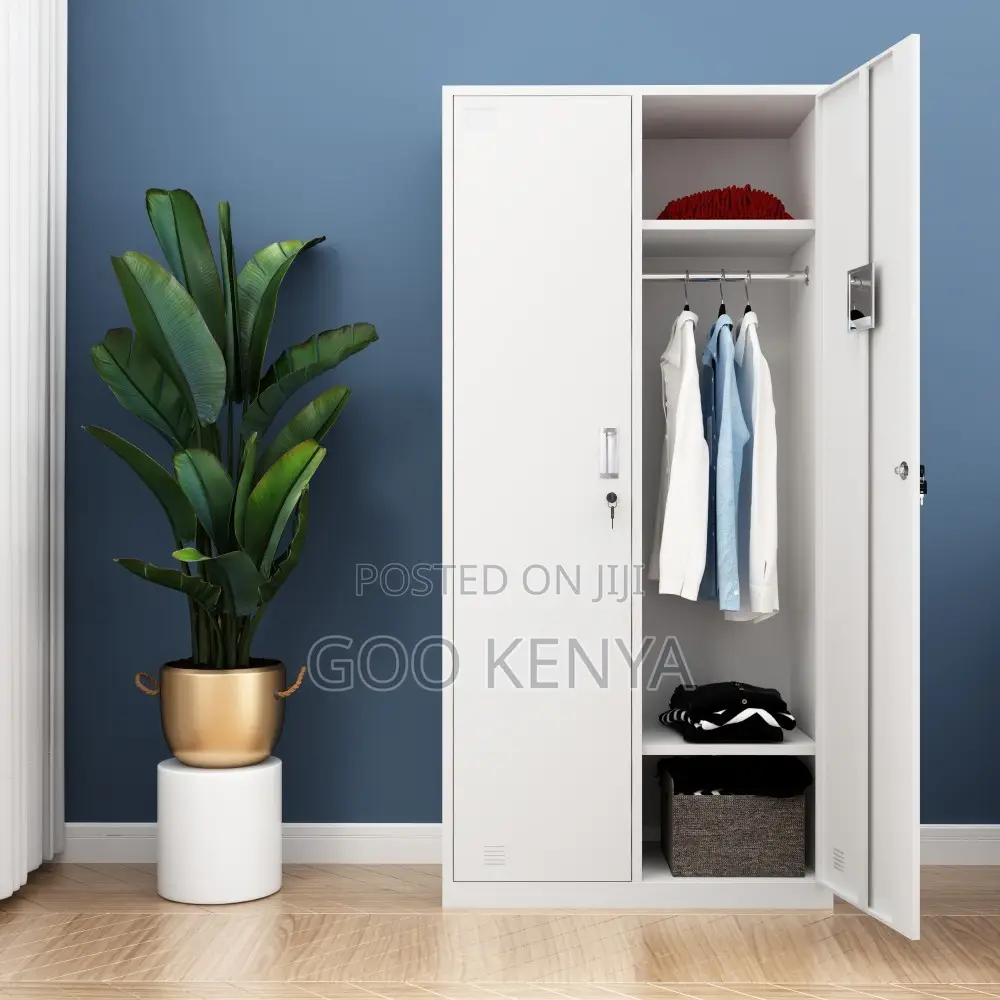Office Cabinet; Industrial 2-Door Metal Wardrobe Lockers