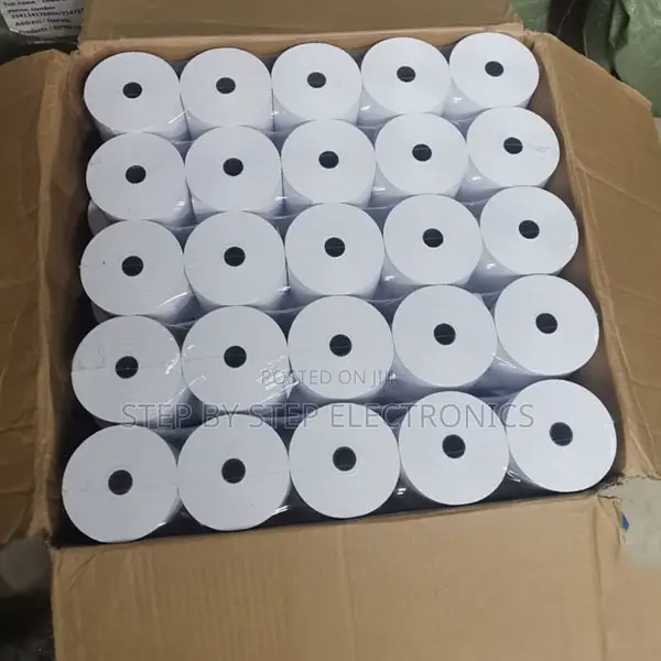 50 Rolls Pack of 80mm X 80mm Thermal Receipt Paper Rolls Ideal for Pos