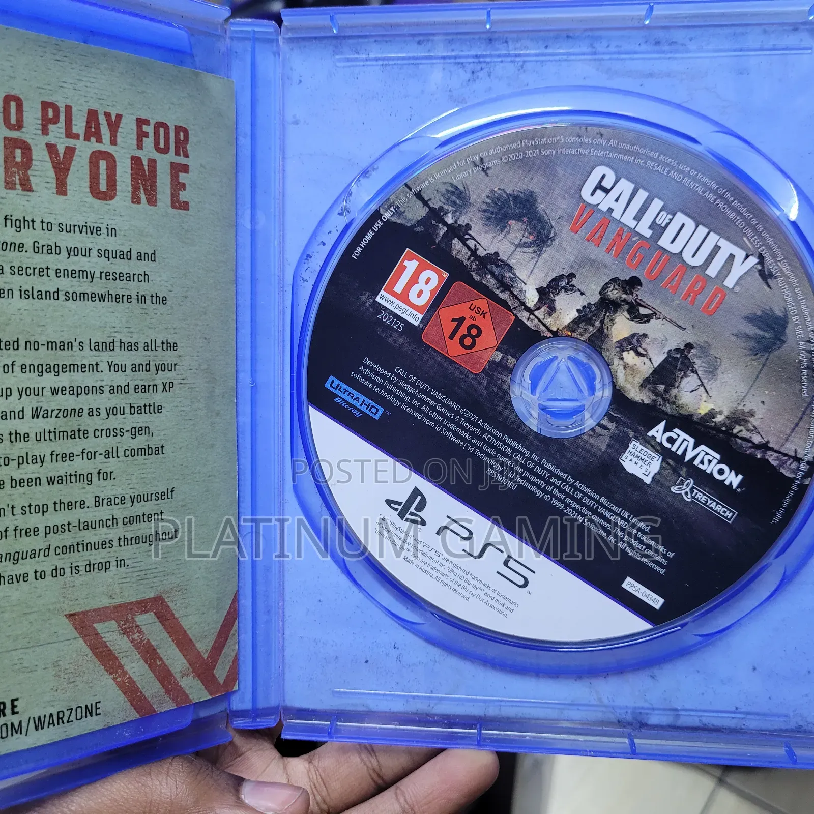 Used Call Of Duty Vanguard Ps5