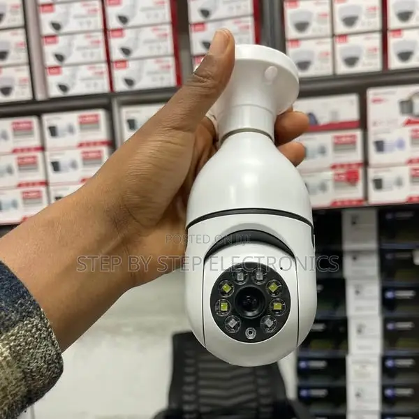 Smart 360 Degree Rotating Wifi Bulb Camera With Mobile App Control