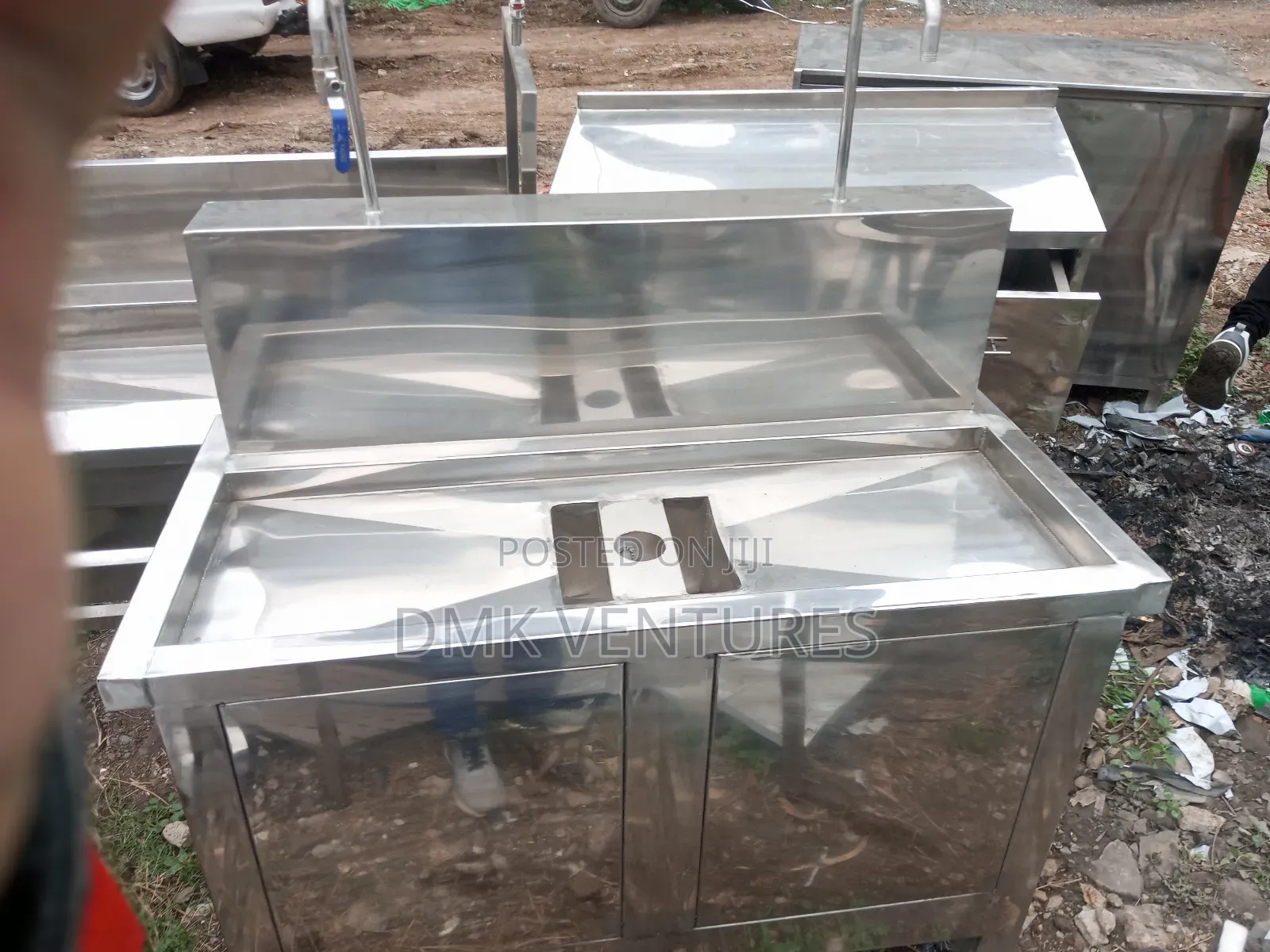Shiny Stainless Steel Water Refiling Station