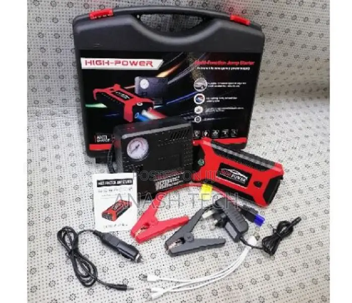 High Quality Jump Starter With Air Compressor, Black