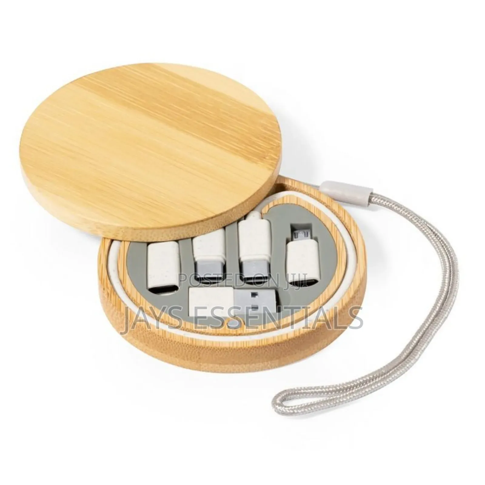 6-in-1 Bamboo Charging Cable Adapter Kit