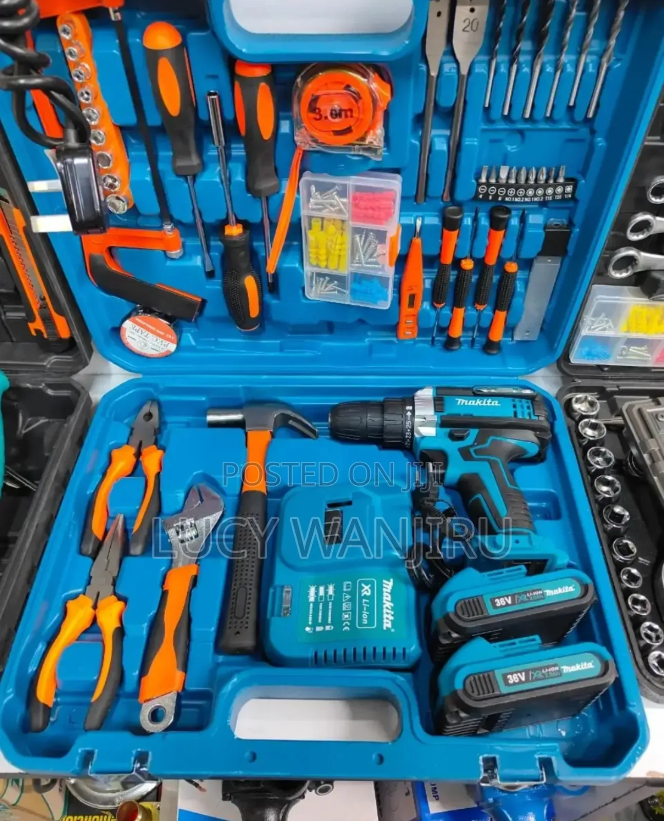 New Makita 36v Cordlesss Drill and Tool Set/Drill Ser Rechargeable 36v