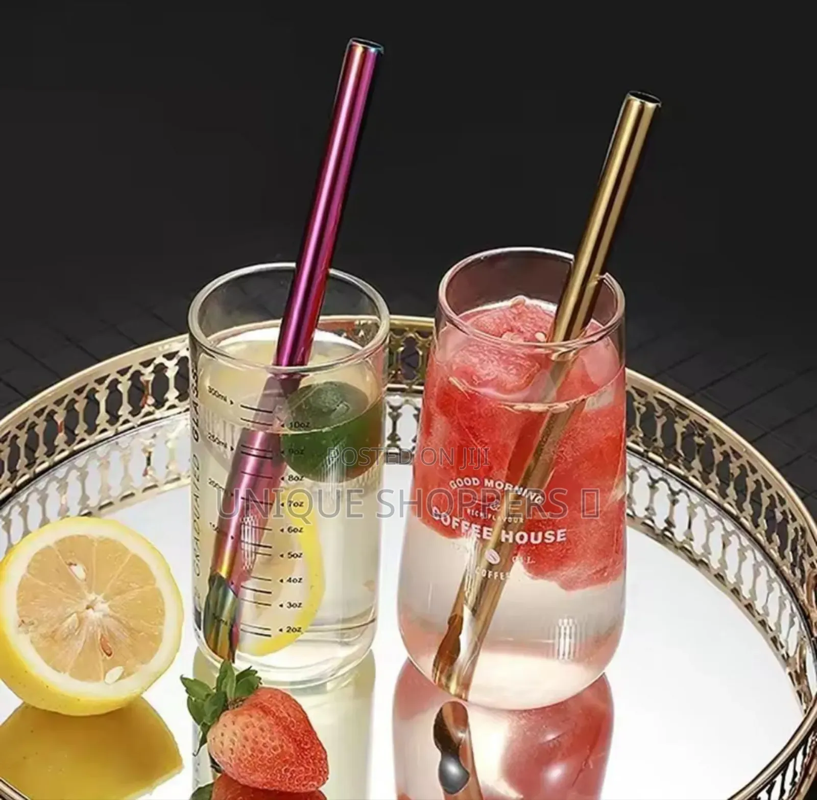 Multiple Use Stainless Steel Reusable Iced Drinks Straws