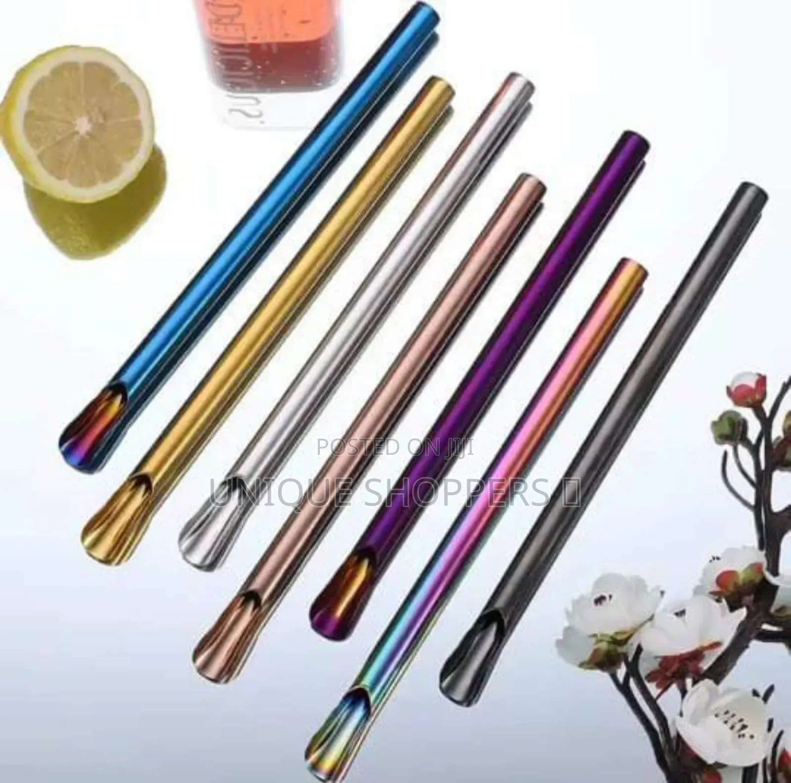 Multiple Use Stainless Steel Reusable Iced Drinks Straws