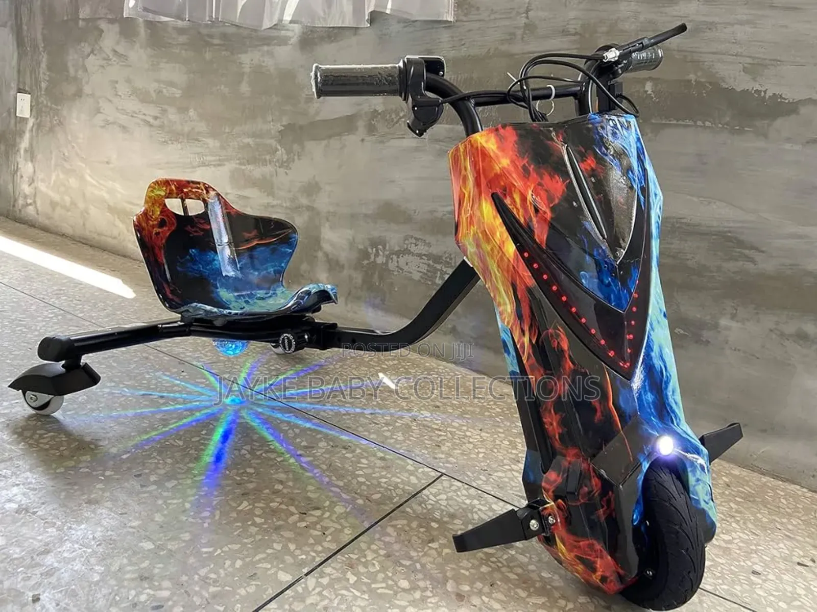 36v Kids Electric Drift Scooter With Led Lights