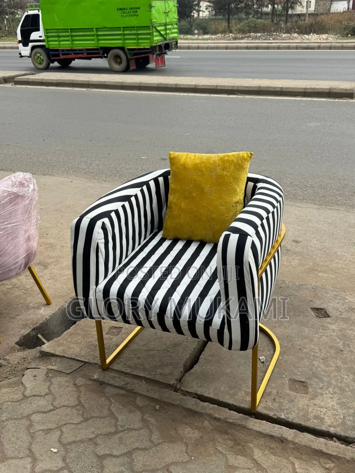 Zebra Printed Manicure Chair