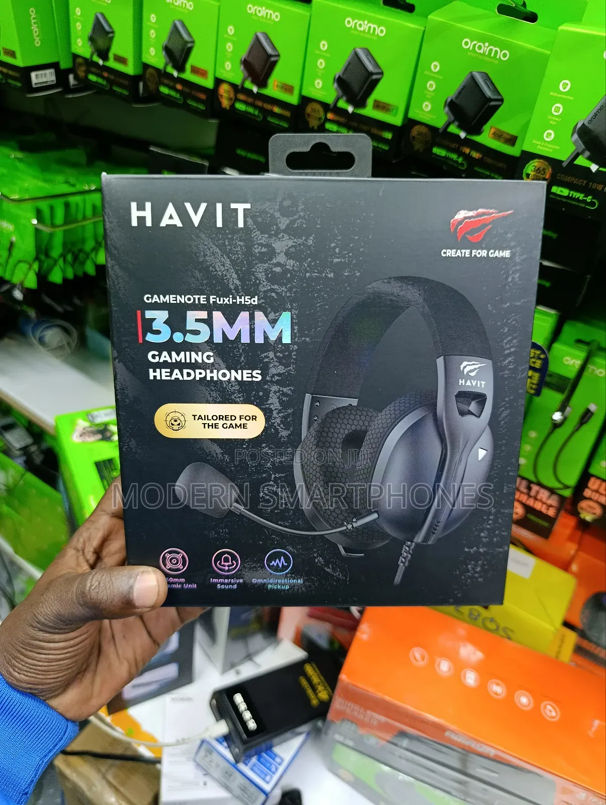 Havit Fuxi-H5d Wired Gaming Headphones, 3.5mm Plug Detachable Mic
. Ni