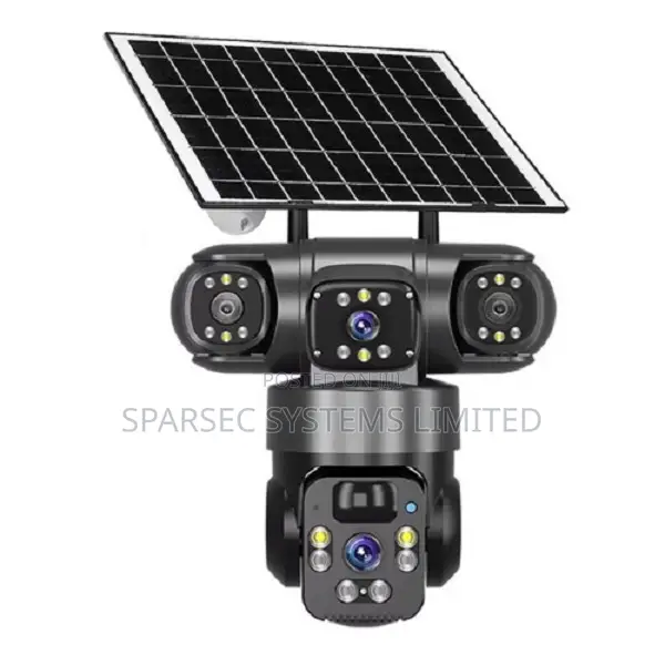 Wireless Solar Powered Security Camera With Dual Lens