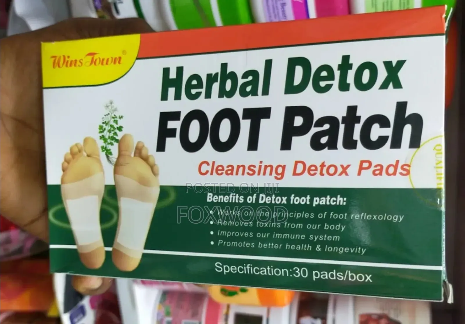 Wins Town Herbal Detox Foot Patch Cleansing Detox Pads.30pads