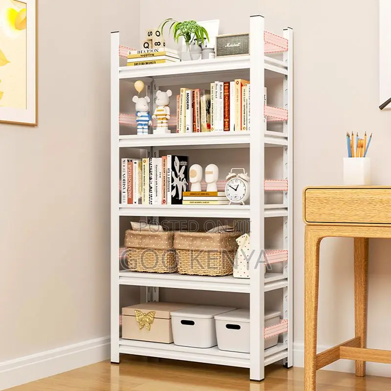 Storage Shelf; Freestanding Double-Sided Steel Storage Shelf
