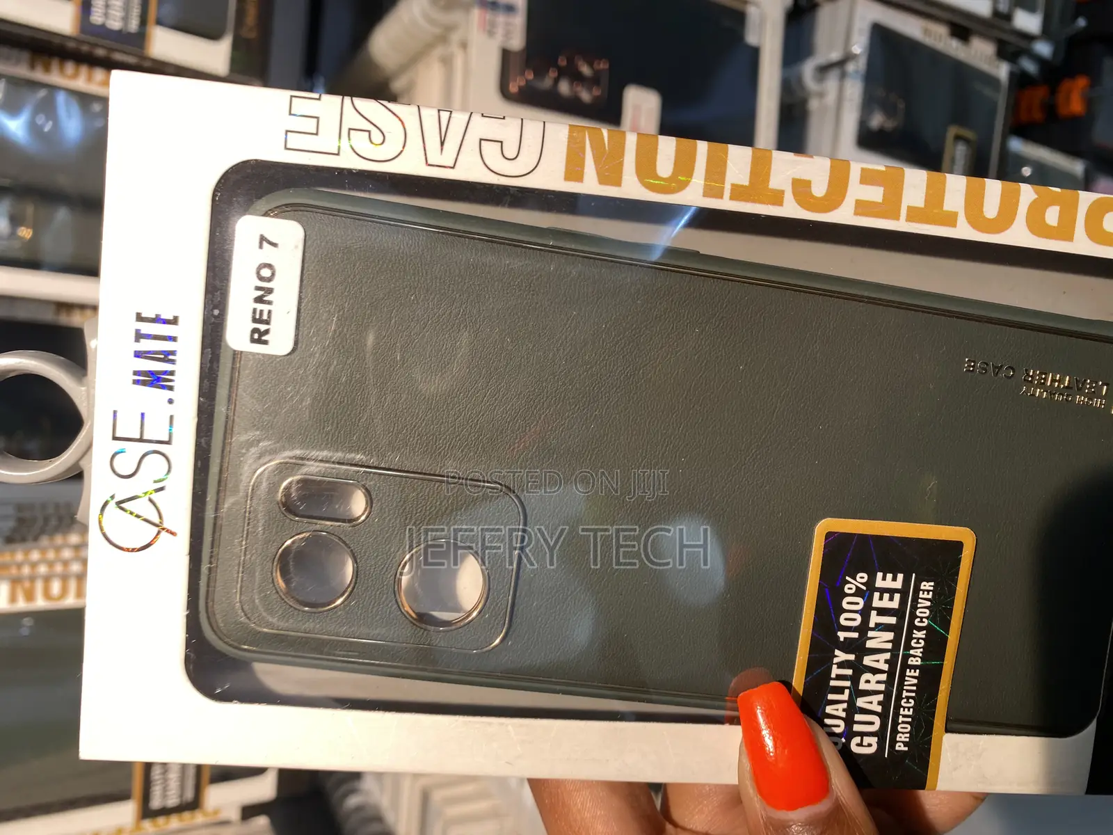 Norvee Gold Electroplated Leather Case for Oppo Reno 7