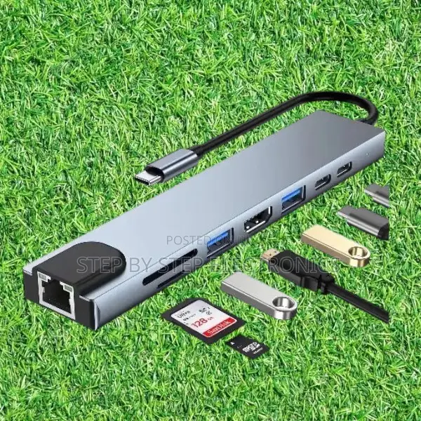 High-Speed 8-in-1 Usb Hub Type-C Hub Multiport Adapter