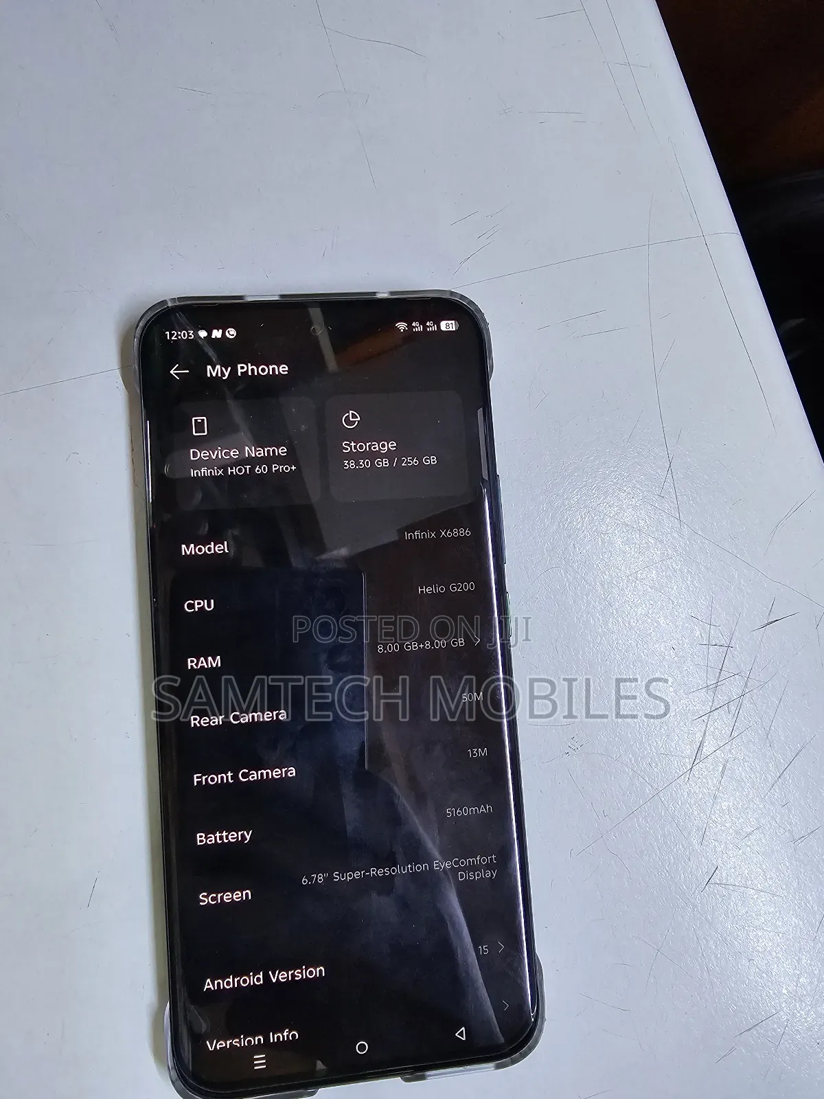 Infinix Hot 60 Pro+ 128 GB Black