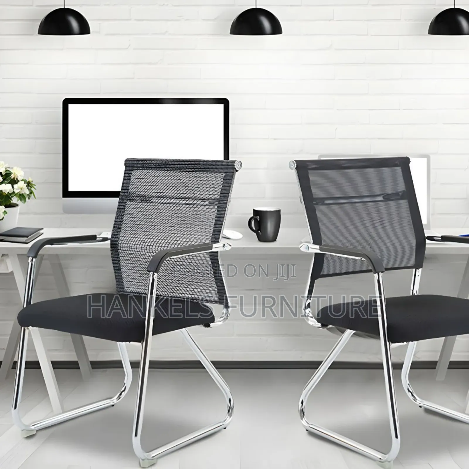High Back Chrome Office Visitors Chair