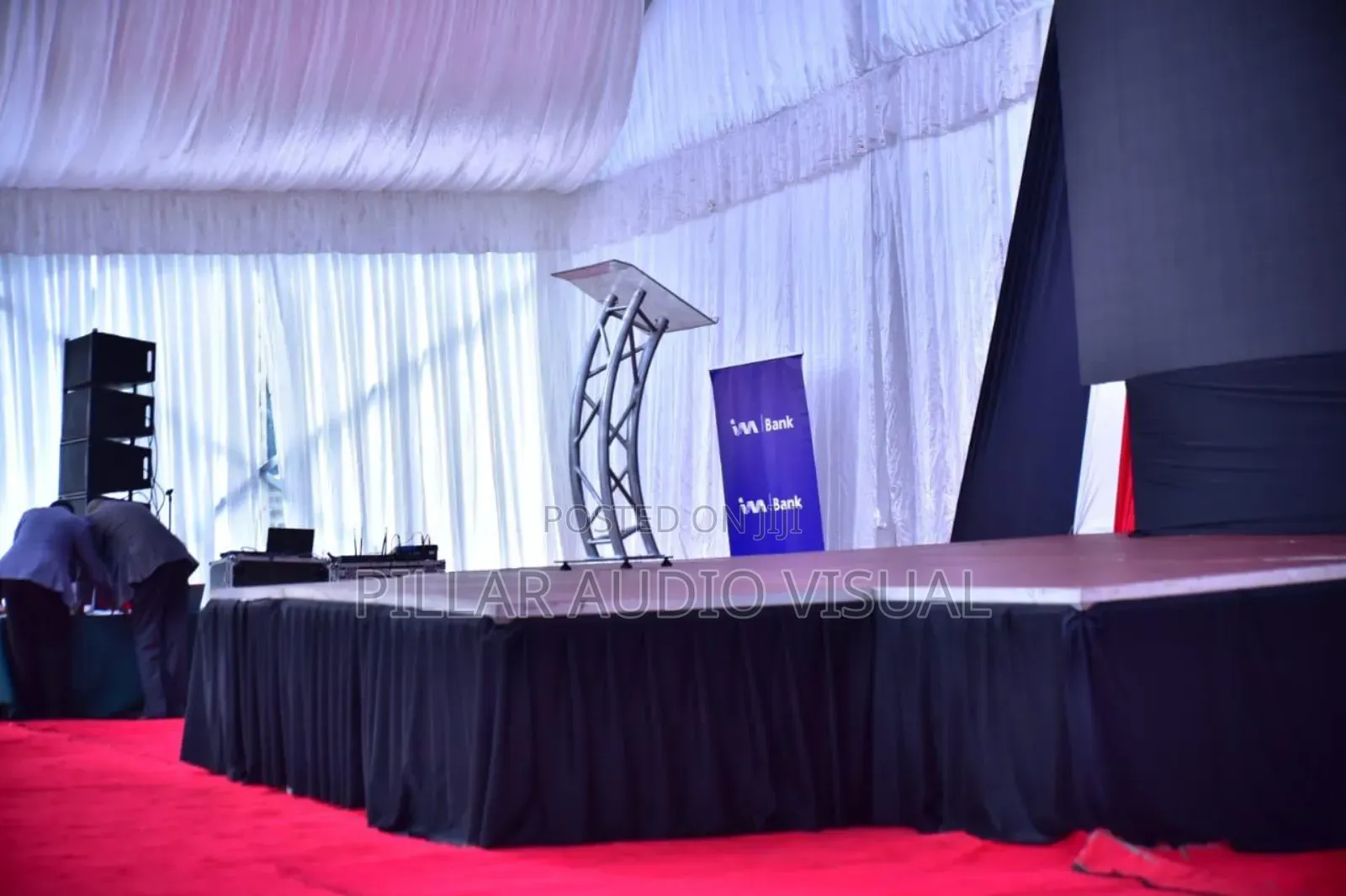 Burial Tent Set Up Andstage Boards Public Address Rentals
