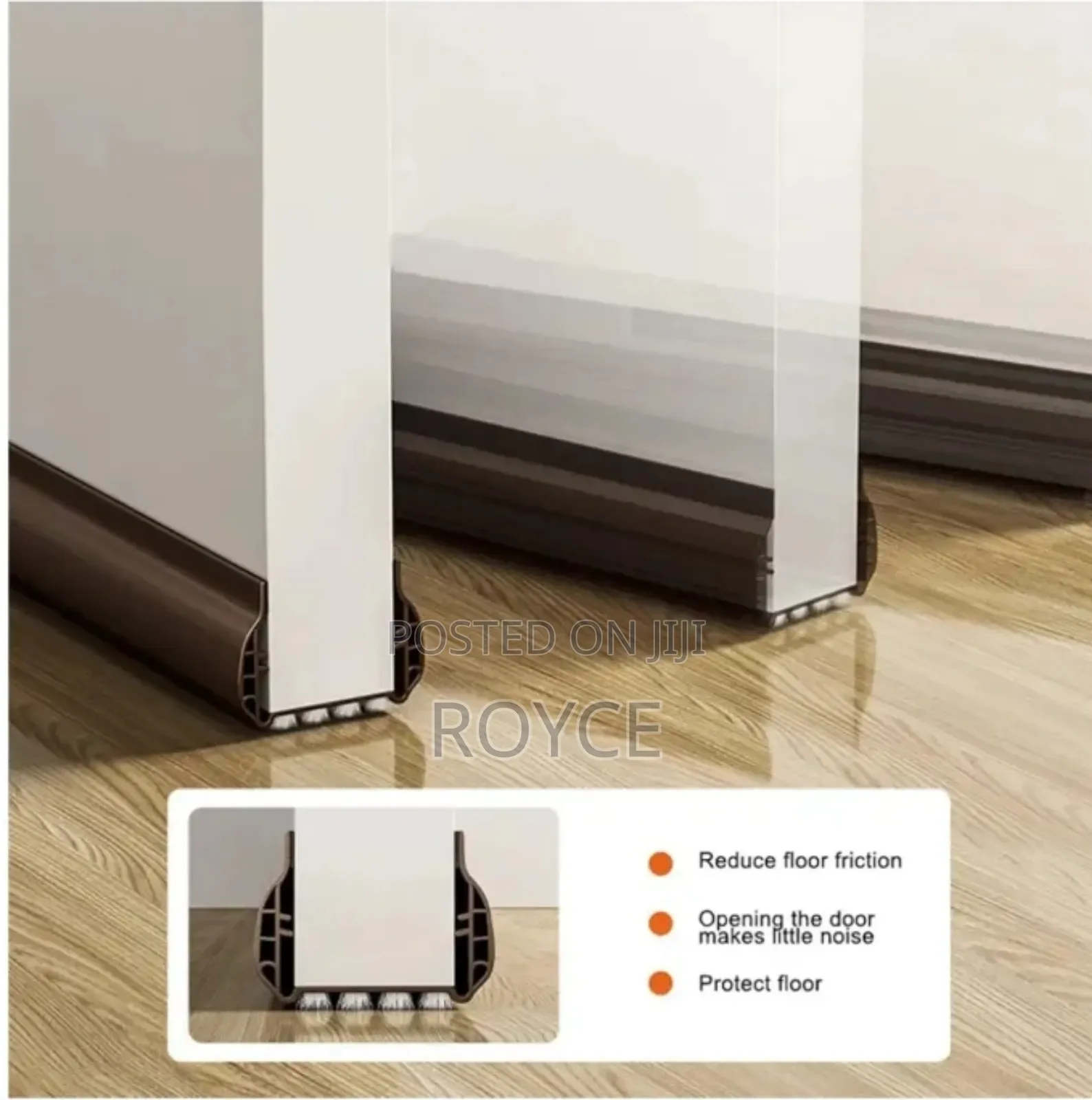 Under the Door Draft Stopper With Brush