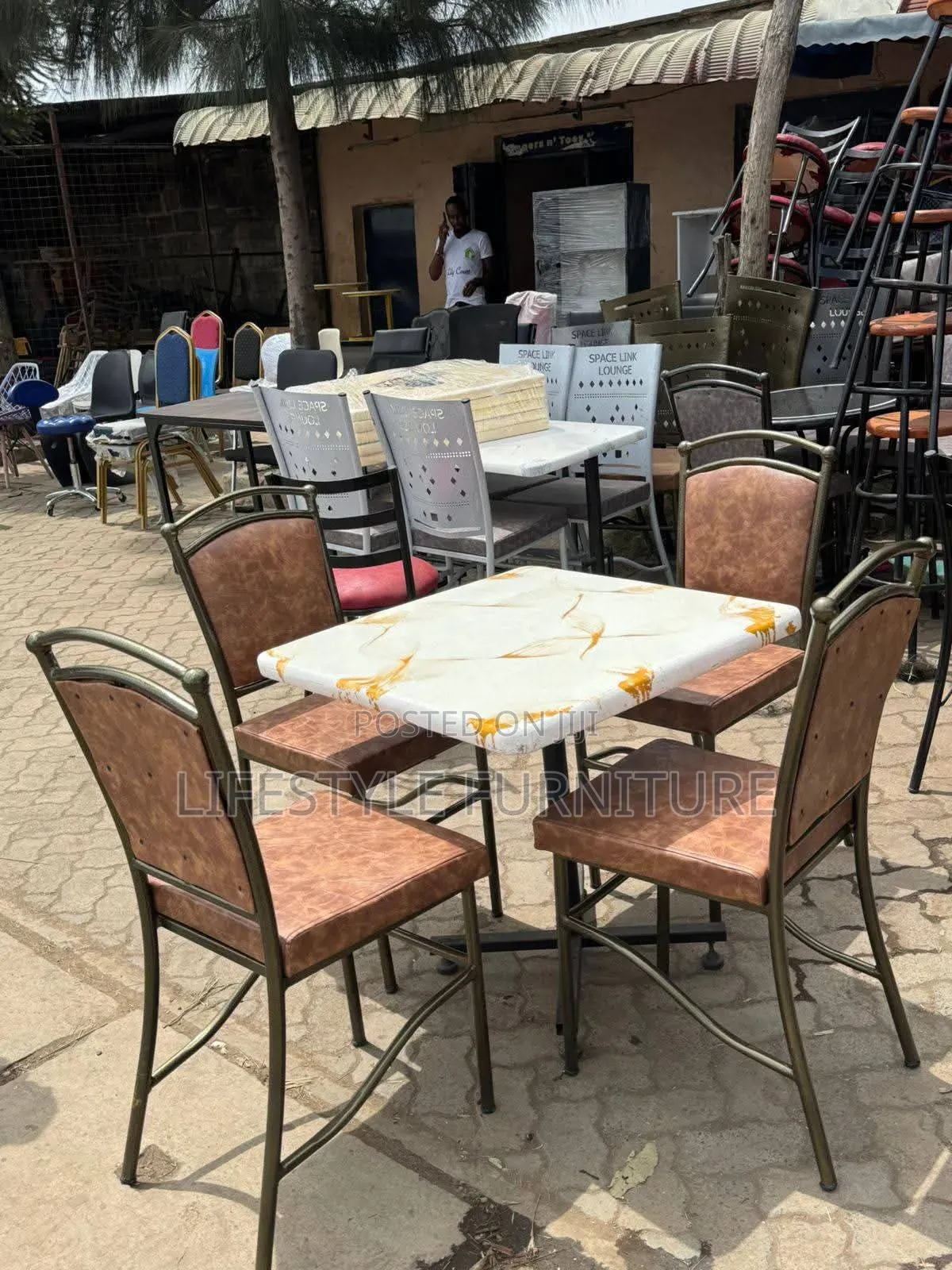 Bar And Restaurant Seats With A Table