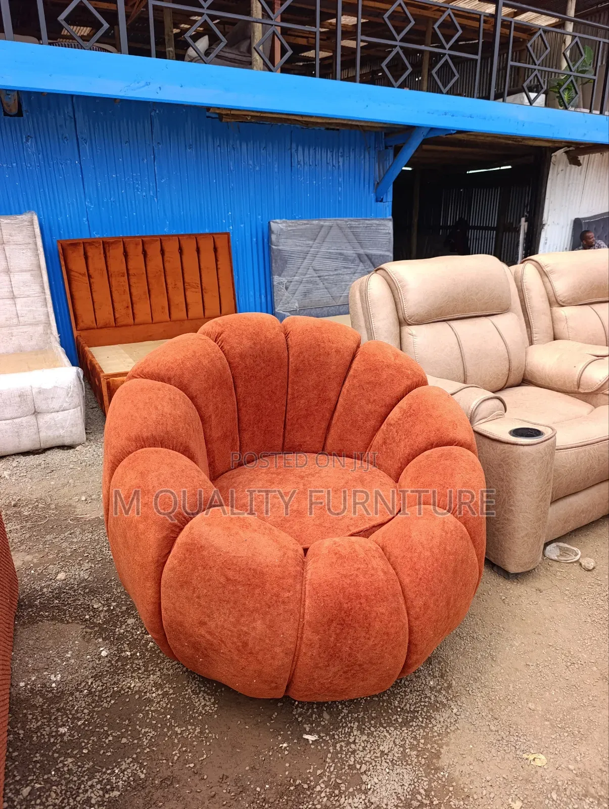 Orange Comfy 2 Seater Sofas