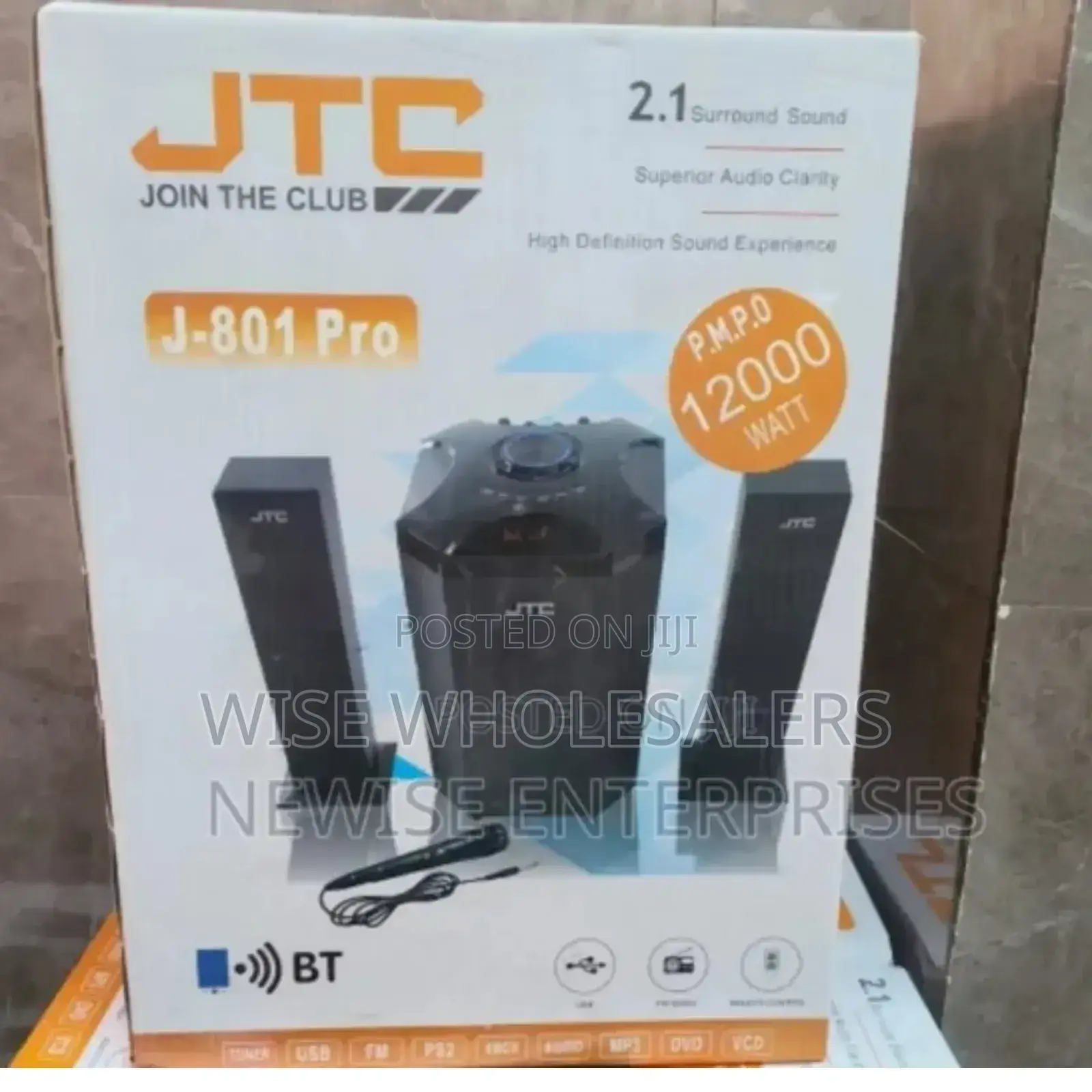 Jtc Mtungi 2.1ch Hometheatre-bt/Fm/Usb-12,000w-system