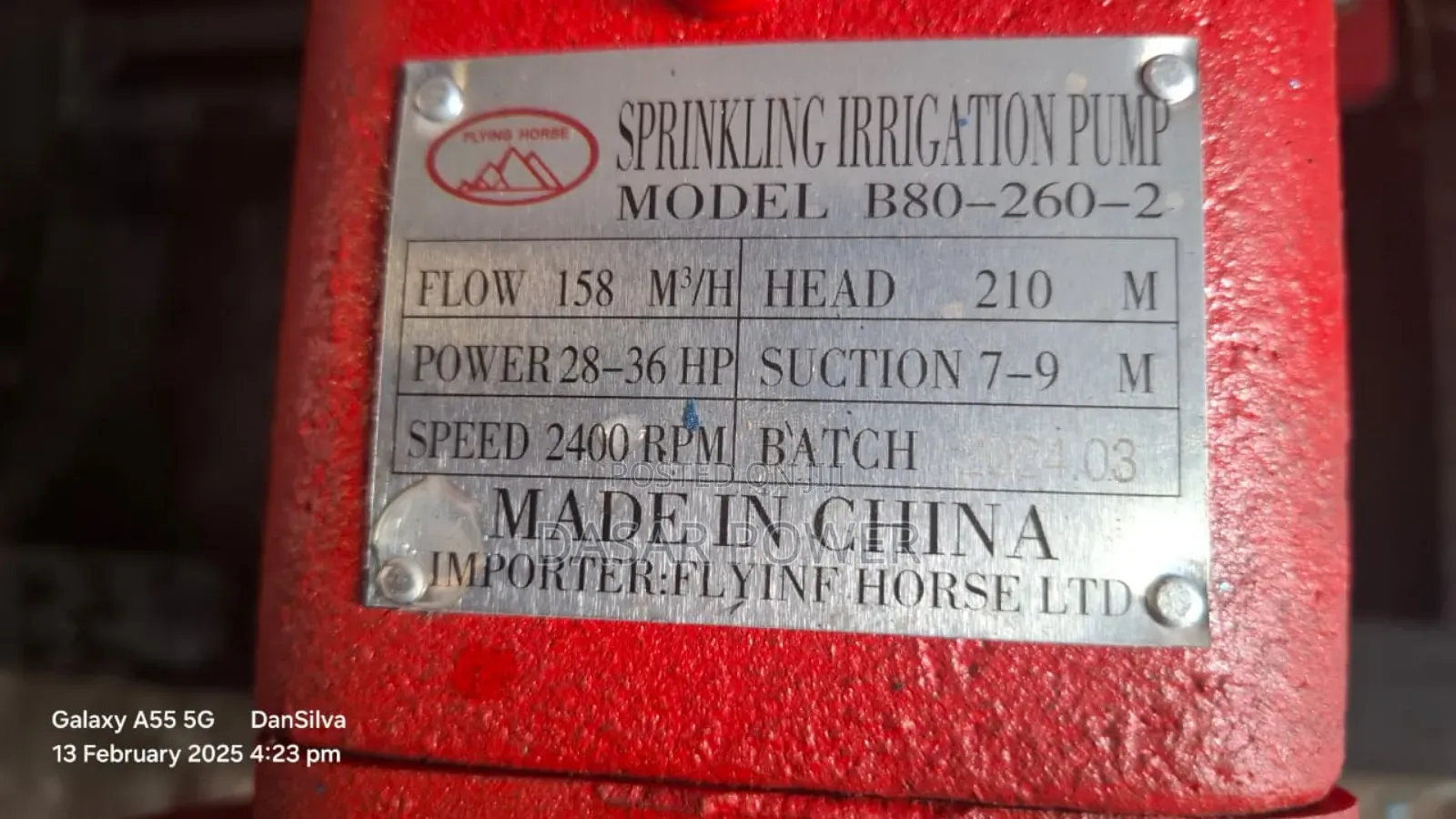 30hp Diesel Water Pump 210m