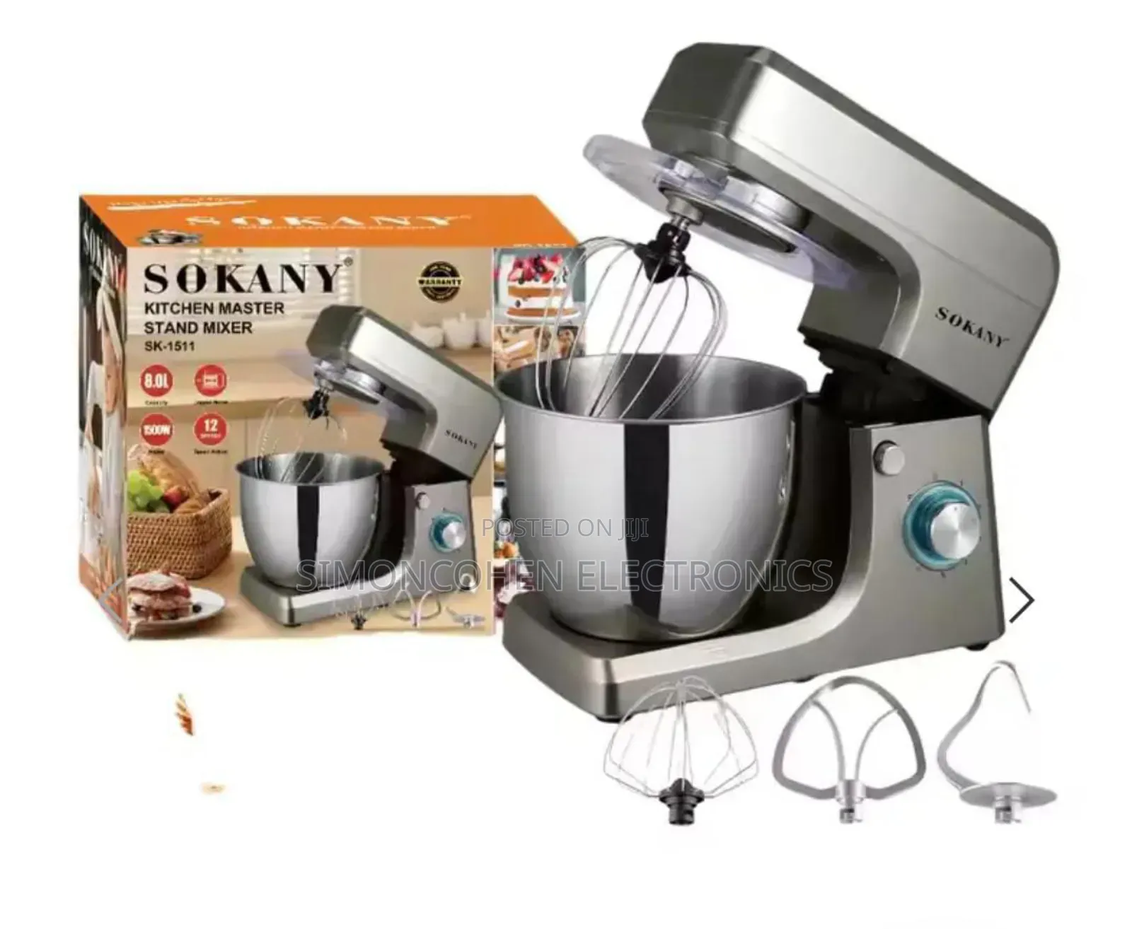 Sokany 8l Electric Stand Mixer