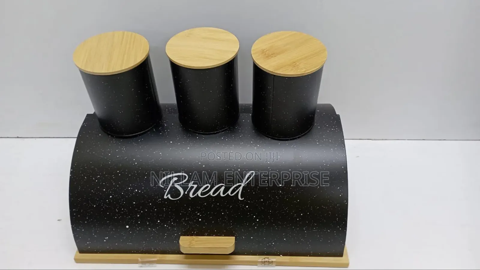Bread Storage Bin Wooden Support