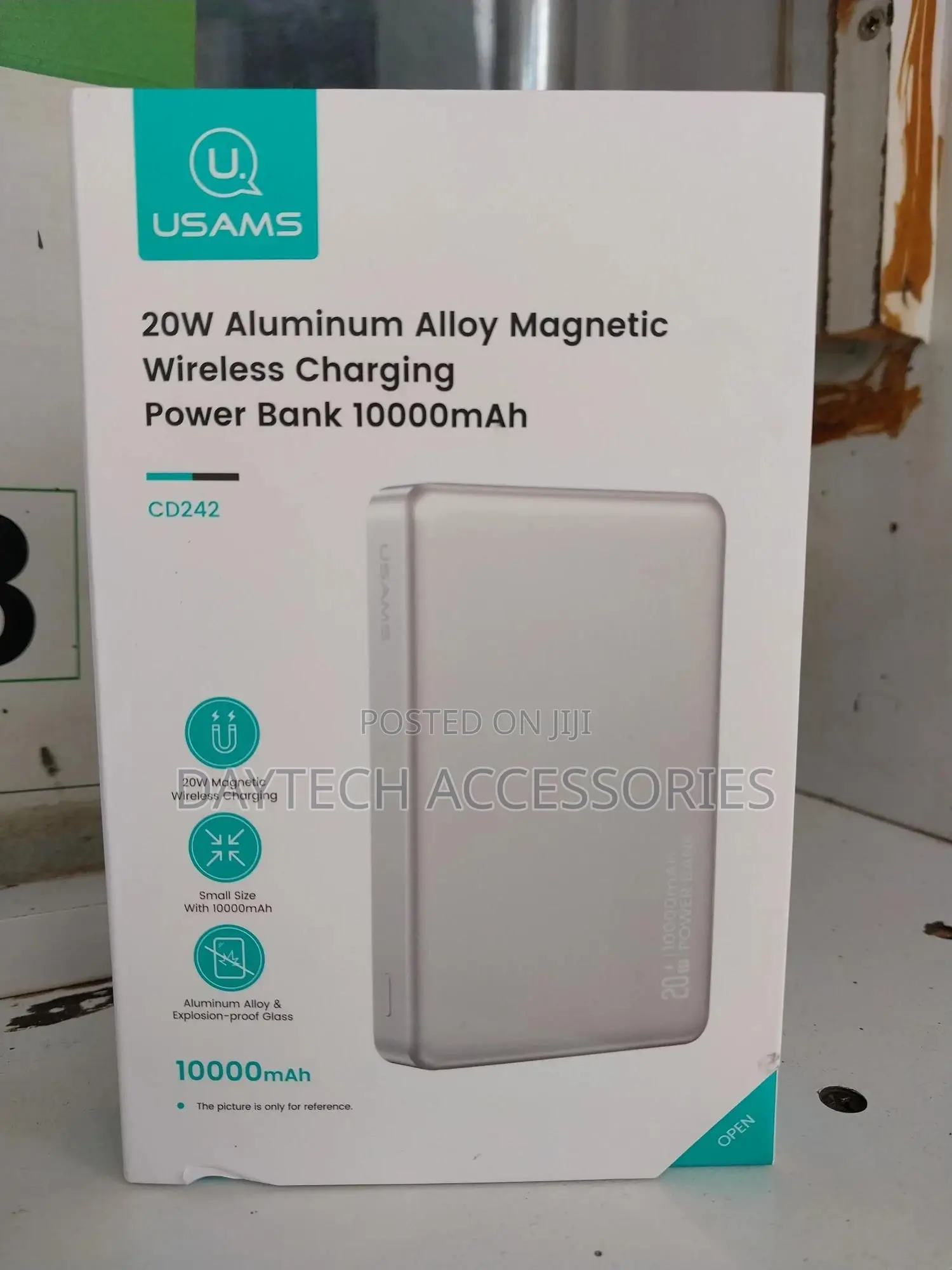 Usams 20w Aluminum Magnetic Wireless Charging Power Bank With 10000mah