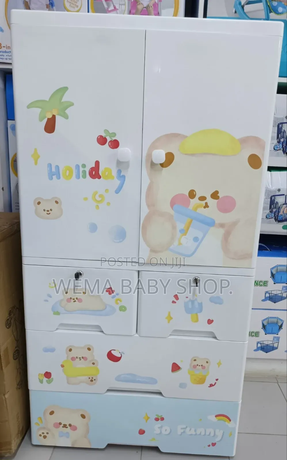 Kids Collapsible Plastic Chest of Drawer/Storage Cabinet