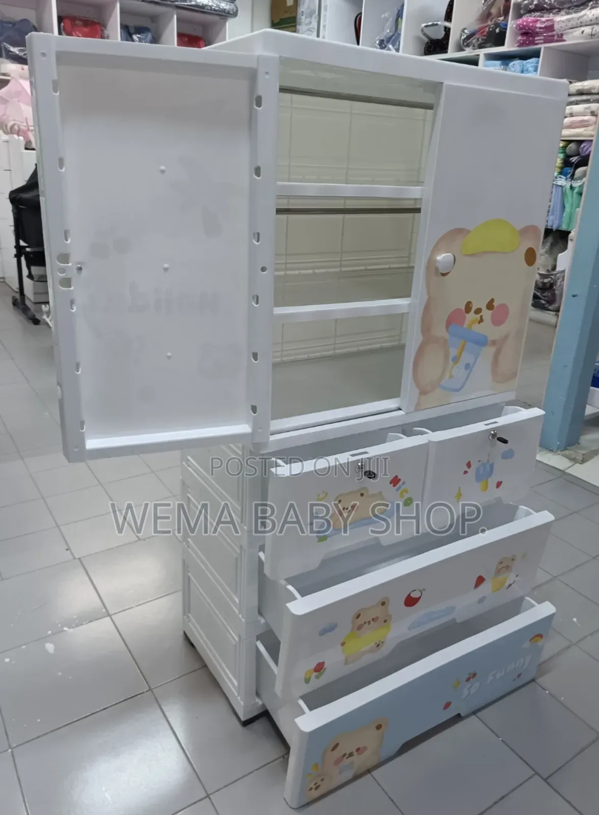 Kids Collapsible Plastic Chest of Drawer/Storage Cabinet