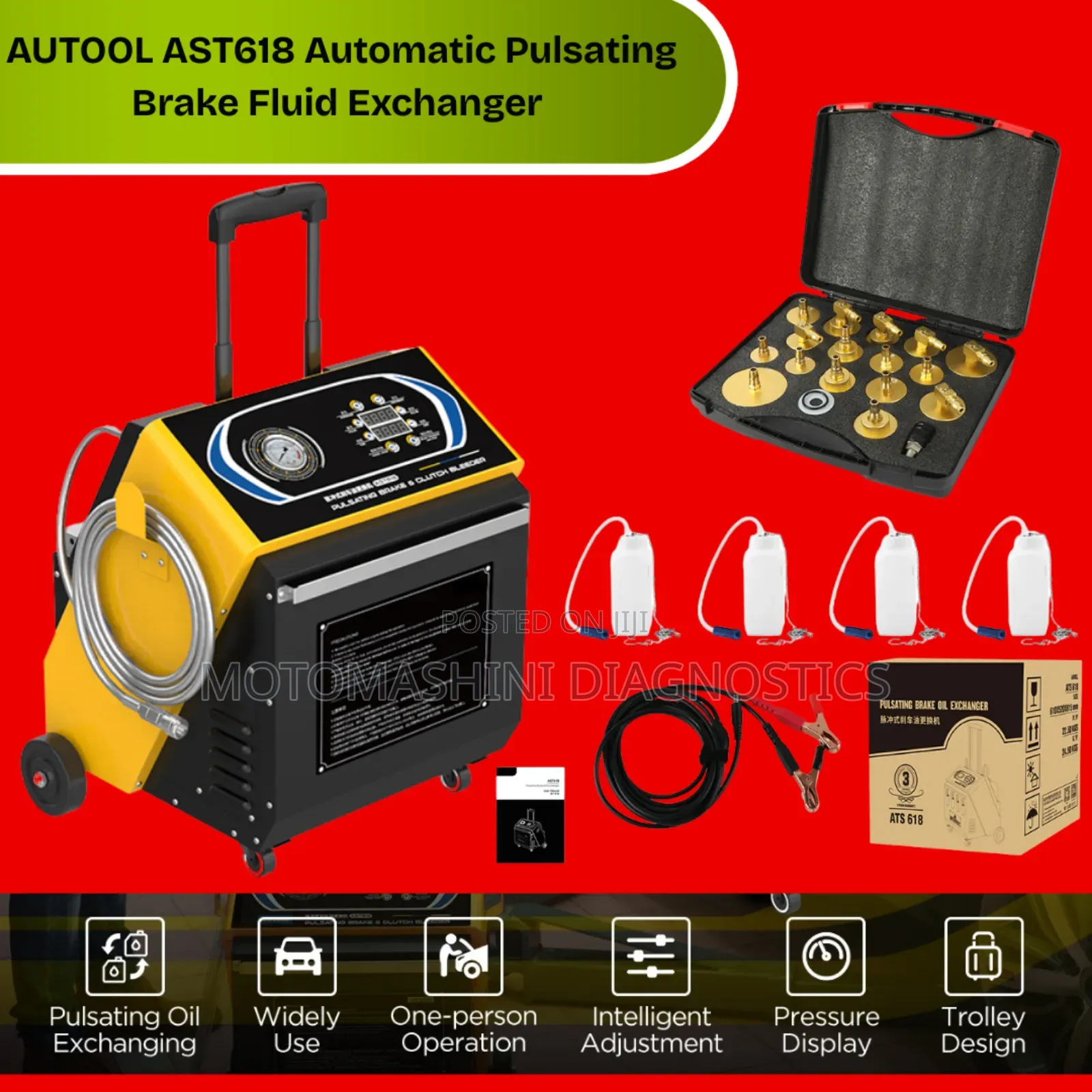 Autool Ast618 Automatic Pulsating Vehicle Brake Fluid Exchange Cleaner