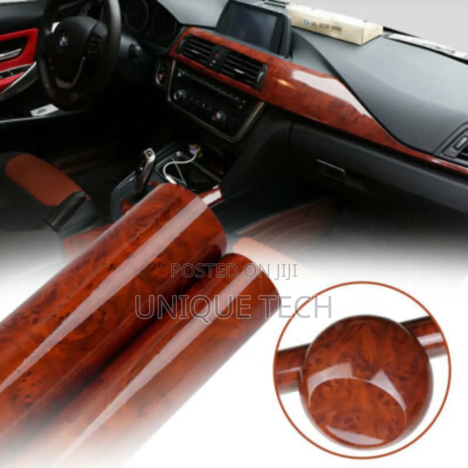 1m×1.5m Car 3d Wooden Design Vinyl Wrap Film Stylish Sticker