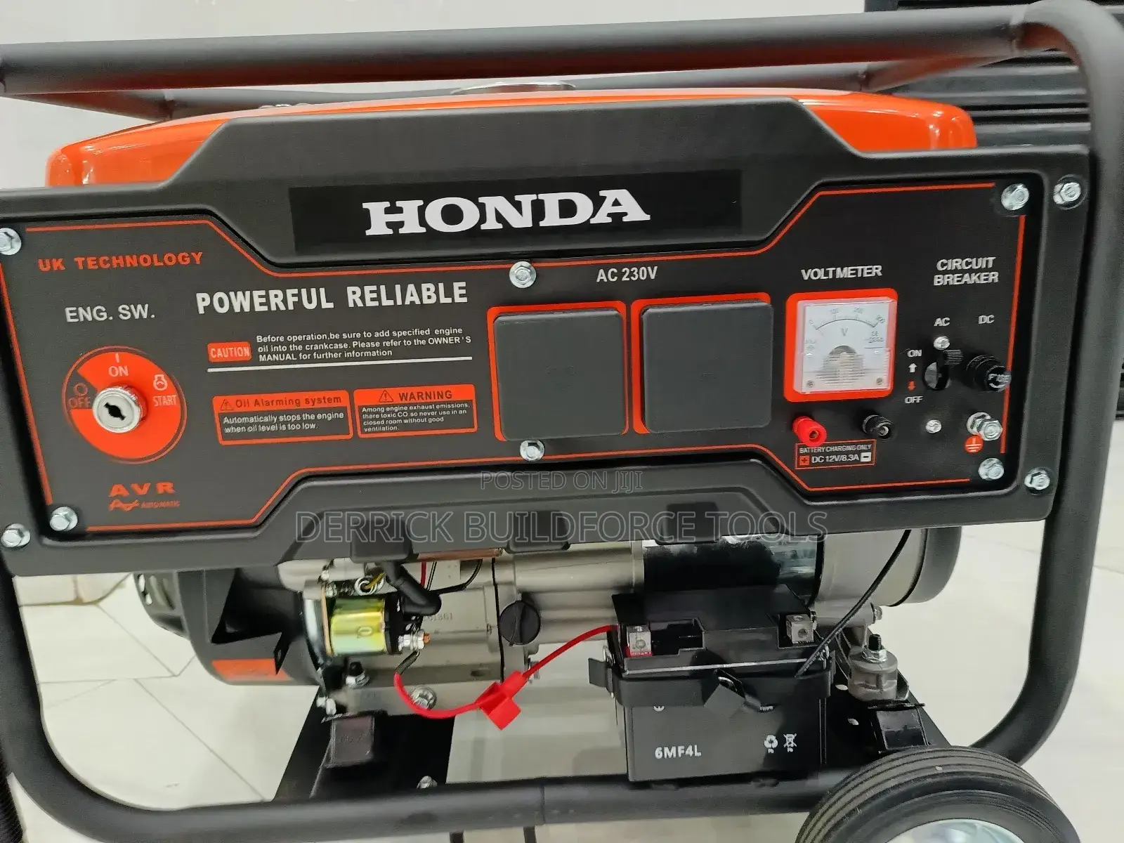 Honda 7.5kva Key Start Gasoline Powered Generator