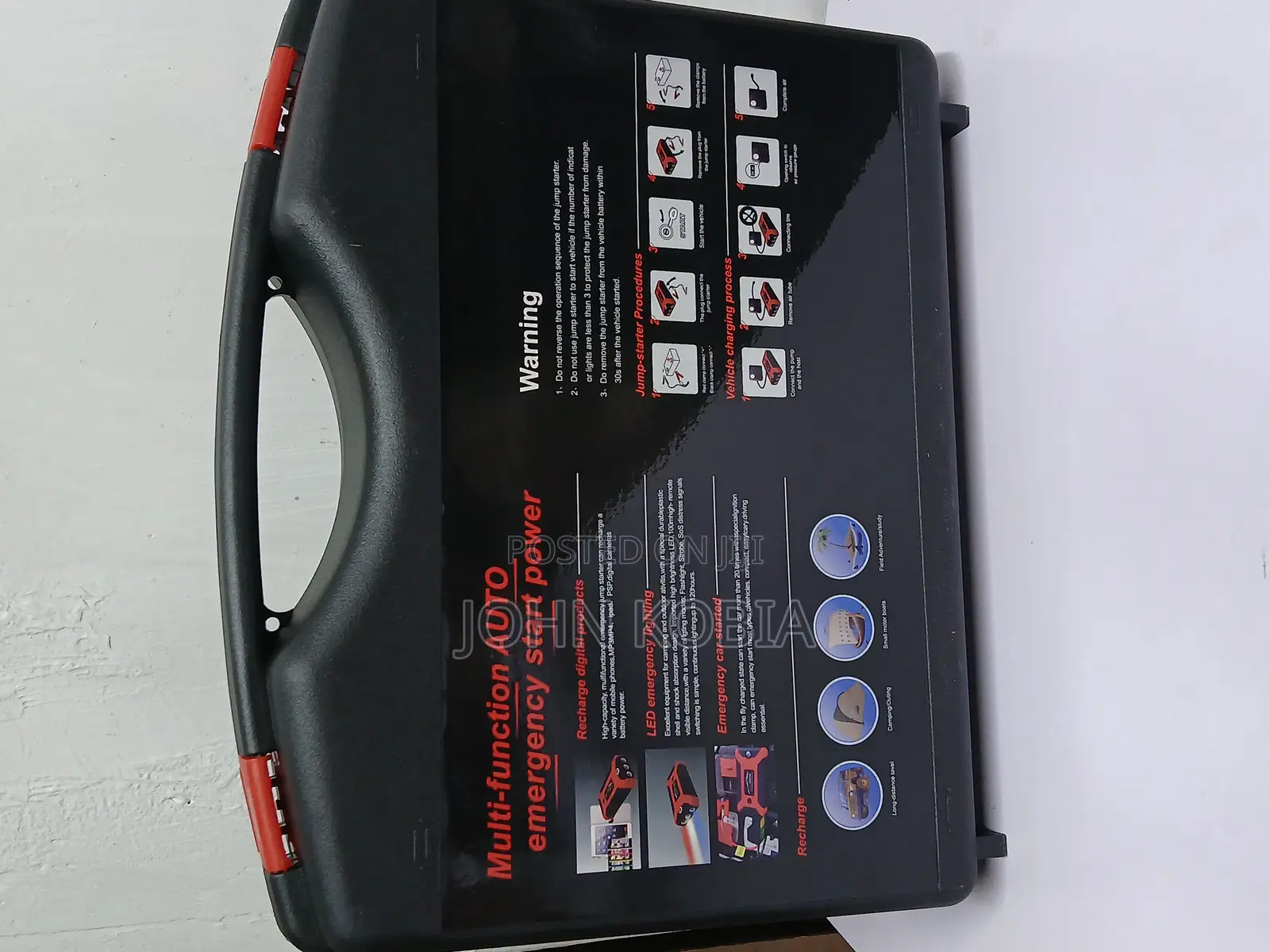 Portable Auto Jump Starter With Power Bank and Air Compressor