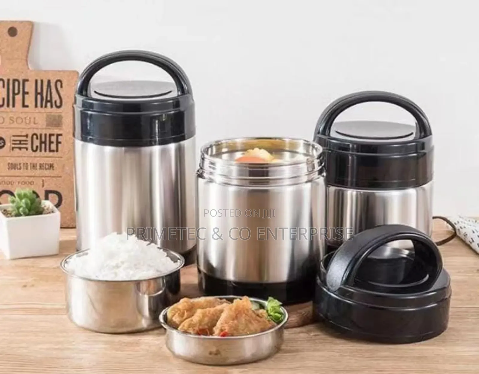 Hand Pan Keep Hot Food Flasks.
